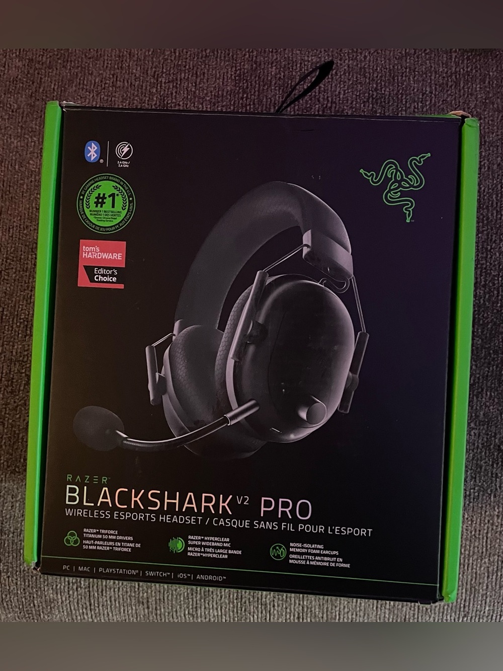 Razer BlackShark V2 Pro Wireless Headset - Black with Green Accents